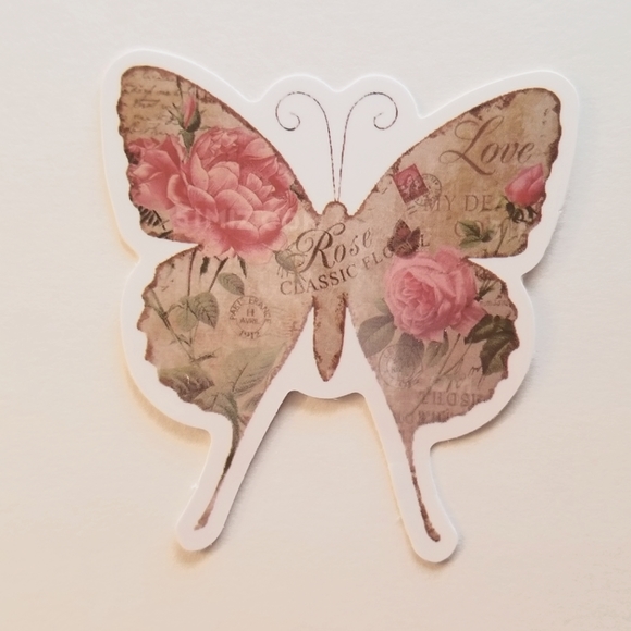 10/$10 Vintage Style Butterfly Sticker - Picture 1 of 1